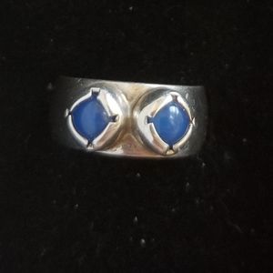 Sterling Silver and blue stones ring